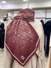 Aqa Soft Dijital Boyalı Desenli Eşarp_Bordo