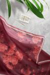 Aqa Soft Gül Buketi Desenli Şal_Bordo