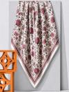 Aqua Soft Garden Lıfe Desenli Eşarp_Taş