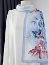 Aqua Soft Güllü 8 Desenli Şal_Bebe Mavi
