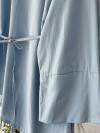 Asimetrik Kesim İnce Kuşaklı Poplin Tunik_Bebe Mavi