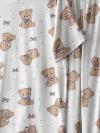 Ayıcık Desenli Pijama Takımı_Ekru