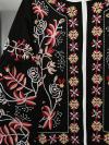 Balon Kollu Nakış Detaylı Kimono_Siyah