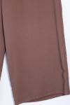 Beli Kemerli Lastikli Krep Pantolon_Kahve