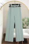 Beli Kemerli Boru Paça Double Pantolon_Mint