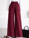 Beli Lastikli Rahat Verev Modal Pantolon_Bordo
