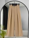 Beli Lastikli Kemerli Tencel Bol Paça Pantolon_Camel