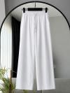 Beli Lastikli Diogonel Modal Pantolon_Beyaz