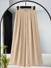 Beli Tokalı Diogonel Tencel Etek Pantolon_Bej