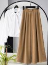 Beli Tokalı Diogonel Tencel Etek Pantolon_Latte