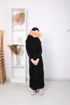 Çantalı Çocuk Namaz Elbisesi_Siyah
