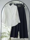 Çiçek Nakışlı Gömlek_Ekru