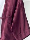 Çift Cepli İnce Kuşaklı Müslin Kimono_Mürdüm