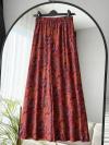 Çift Cepli Çiçek Detaylı Pantolon_Bordo