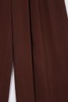 Çift Pileli Diogonel Tencel Palazzo Pantolon_Kahve