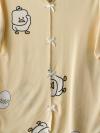 Civciv Desenli Kurdeleli Pijama Takımı_Sarı