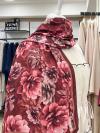Dijital Soft Gül Bahçesi Desenli Şal_Bordo