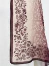 Flora Desenli Aqua Soft Şal_Mürdüm