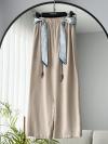 Fular Kemer Aksesuarlı Tencel Pantolon_Bej