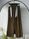 Fular Kemer Aksesuarlı Tencel Pantolon_Çimen