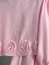 Gül Detaylı Müslin Tencel Etekli Takım_Pembe