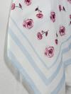 Gül Kokusu Desenli Aqua Soft  Eşarp_Bebe Mavi