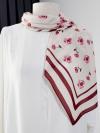 Gül Kokusu Desenli Aqua Soft  Eşarp_Bordo