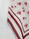 Gül Kokusu Desenli Aqua Soft  Eşarp_Bordo