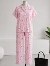 Hllo Kity Desenli Kurdeleli Pijama Takımı_Pembe