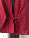 İnce Kuşaklı Kanvas Kimono_Bordo