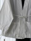 İnce Kuşaklı Kanvas Kimono_Ekru