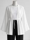 İnce Kuşaklı Çilek Kimono_Ekru