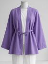 İnce Kuşaklı Çilek Kimono_Lila