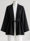 İnce Kuşaklı Çilek Kimono_Siyah