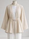 İnce Kuşaklı Çilek Kimono_Taş