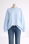 İnterlok Kumaş Basıc Oversıze Sweat_Bebe Mavi