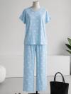 Kalp Desenli Pijama Takımı_Bebe Mavi