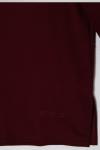 Kalp Nakışlı Yırtmaçlı Modal İkiip Tunik_Bordo