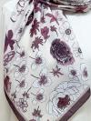 Kır Masalı Desenli Aqua Soft  Eşarp_Mürdüm