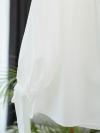 Kolları Bağlamalı Fiyonklu Oversıze Poplin Gömlek_Ekru