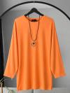 Kolyeli Salaş Kristal Tunik_Orange