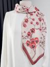 Mimoza Desenli  Aqua Soft  Eşarp_Bordo