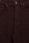 Mom Fit Kesik Paça Kot Pantalon_Kahve