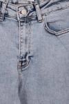 Mom Fit Kesik Paça Kot Pantolon_Açık Mavi