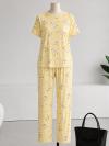Ördek Desenli Pijama Takımı_Sarı