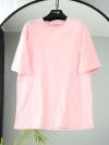 Sıfır Yaka Basıc T-Shirt_Pembe