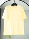 Sıfır Yaka Basıc T-Shirt_Sarı
