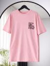 Stay In Slow Baskılı T-Shirt_Pembe