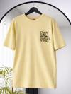 Stay In Slow Baskılı T-Shirt_Sarı