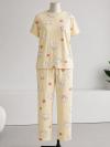 Tavşan Desenli Pijama Takımı_Sarı